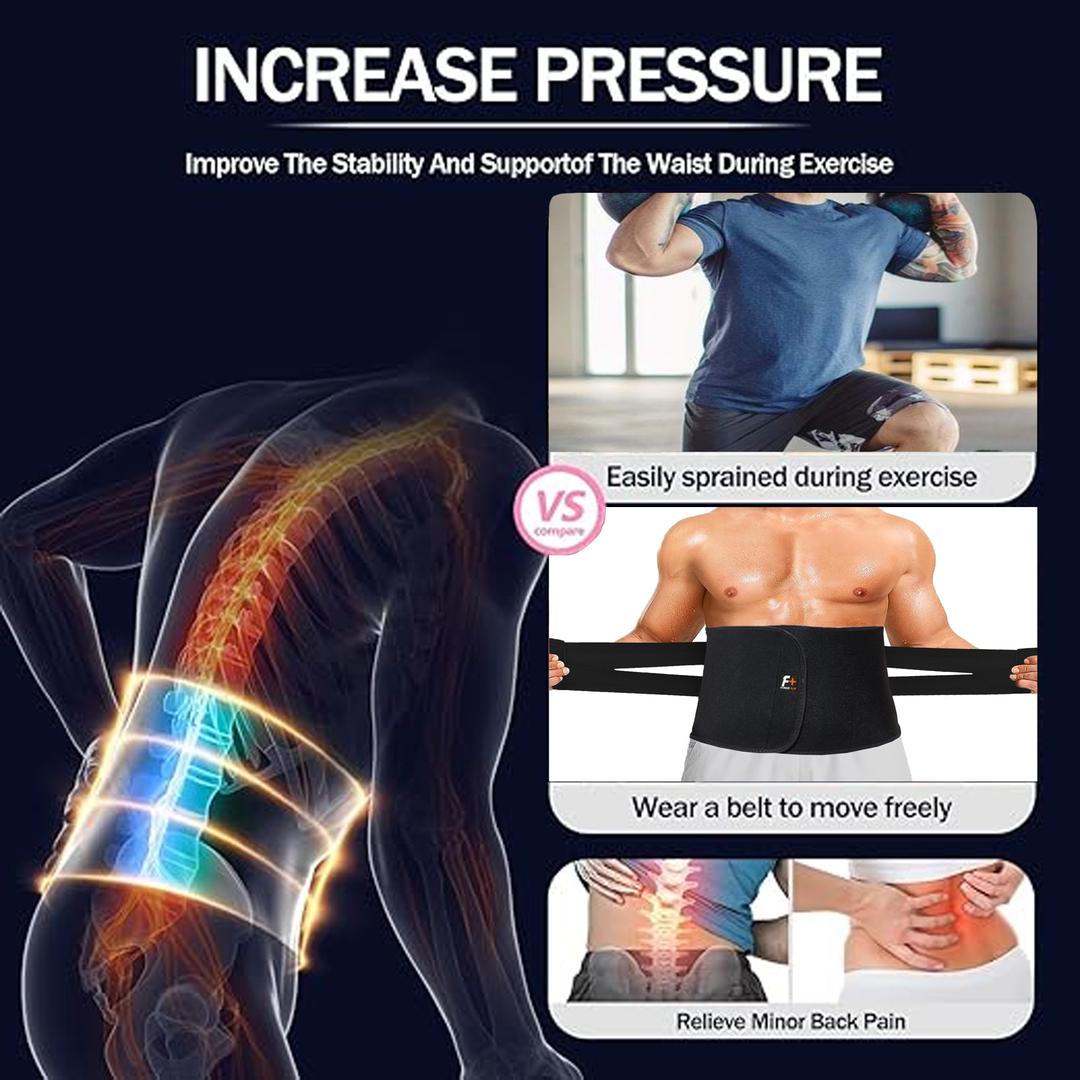 Black Latex Waist Trimmer for Men 3cm Portable