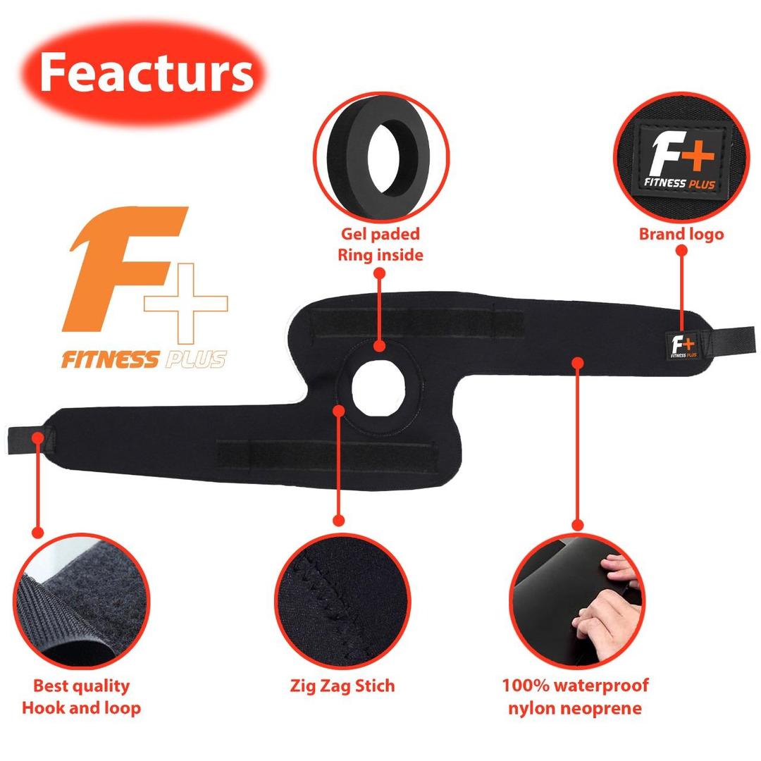 Black Latex Elbow Support Brace 3cm Lightweight Fitness Gym